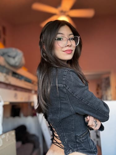 Customer photo review of BUTTERFLY BIKINI SET (BLACK DENIM)