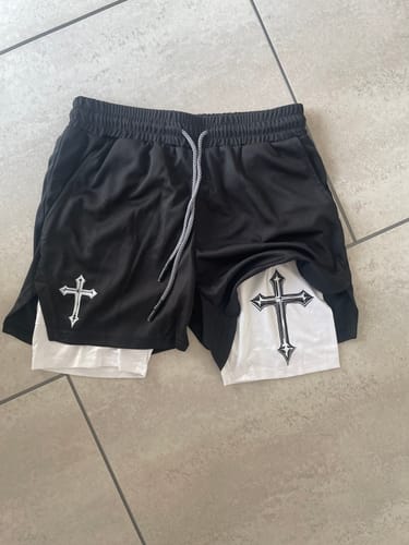 Customer photo review of Heaven Cross Gym Shorts