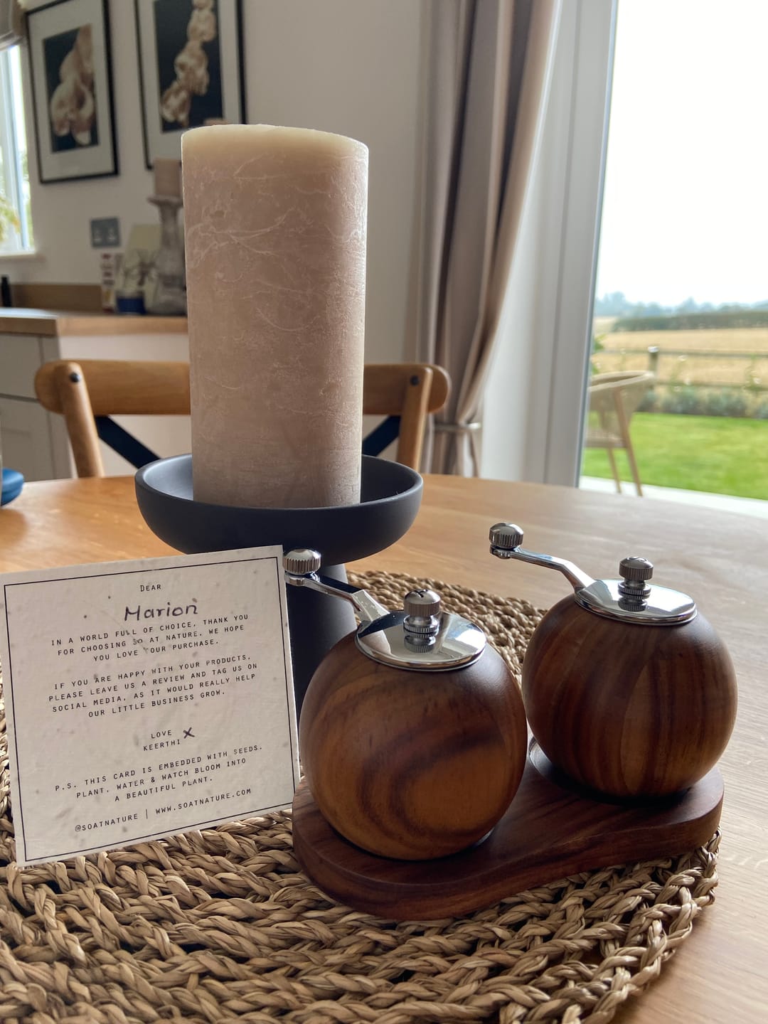 Customer photo review of Salt and Pepper Mill Grinder Set - So At Nature