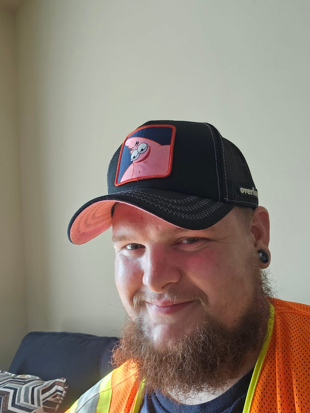 Customer photo review of OVERLORD X SpongeBob: Savage Patrick Trucker Cap