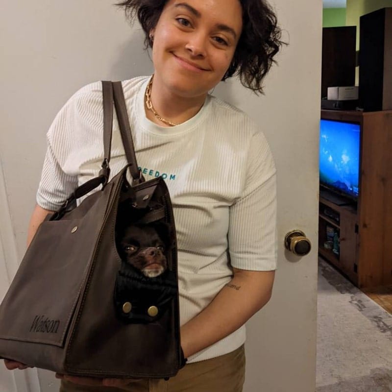 Customer photo review of Dog Travel Bag