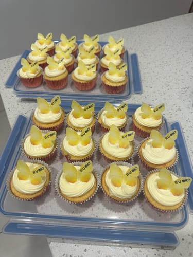 Customer photo review of R U OK Day Edible Wafer Butterflies - Medium - 24pcs
