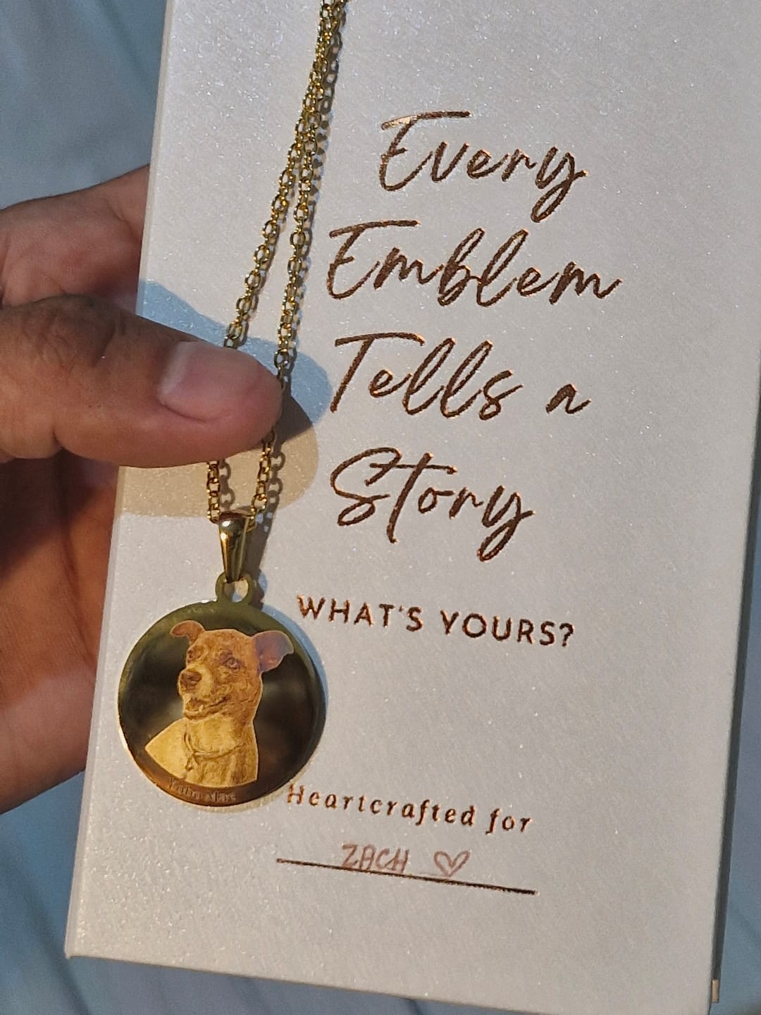 Customer photo review of Fur Baby Necklace Emblem