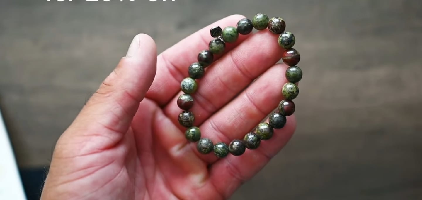 Customer photo review of Bloodstone Bracelet