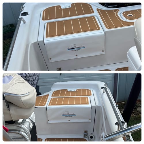 Customer photo review of Custom Kiss-Cut Boat Stickers