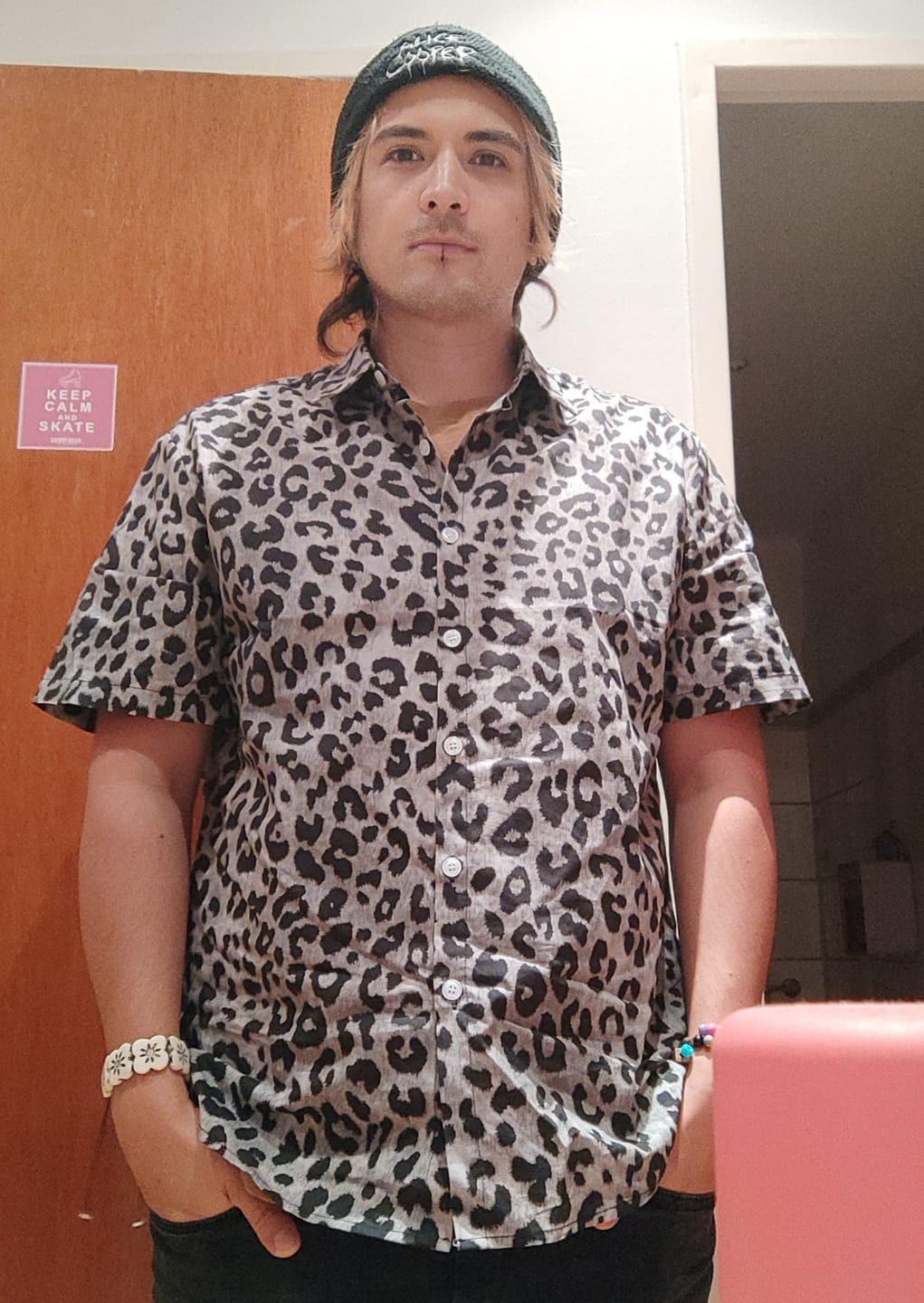 Customer photo review of Herren Baumwollhemd Leopardenmuster