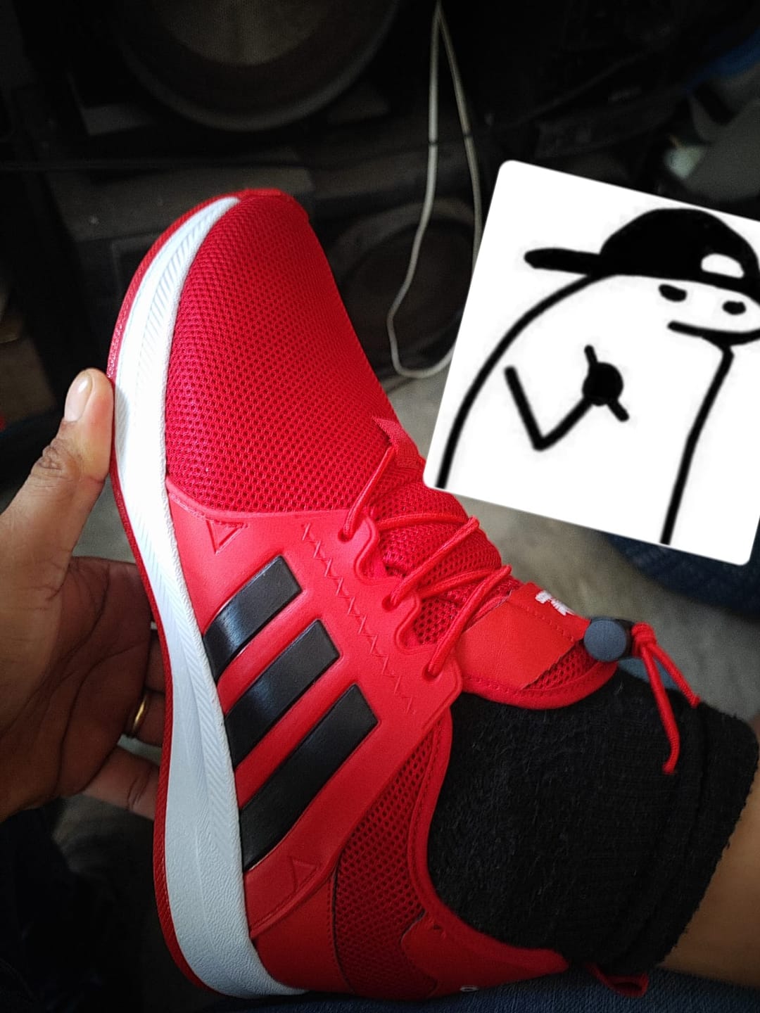 Customer photo review of Tenis 018 Rojo Negro