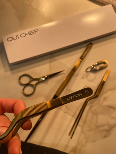 Customer photo review of Chef's Tweezers Duo Medium + Large