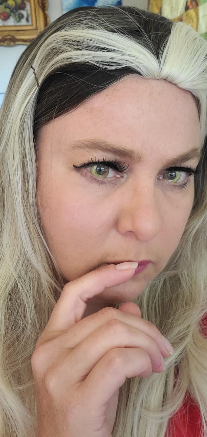 Customer photo review of Cosplay Anime Yellow Prescription Coloured Contact Lenses