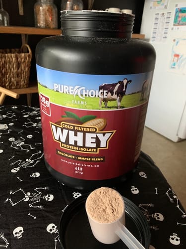 Customer photo review of Whey Protein Isolate Chocolate
