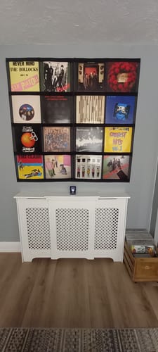 Customer photo review of 12" Vinyl Record Display Frame - LP Wall Storage