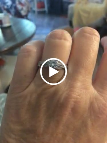 Customer video review of Vintage Inspired Art Deco CZ Ring in Sterling Silver