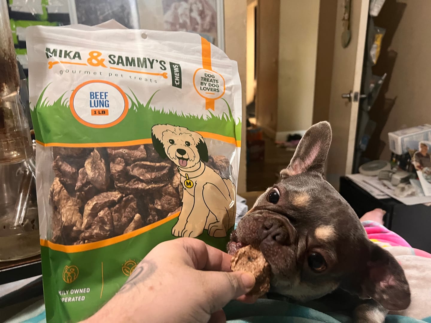 Customer photo review of Beef Lung Chunks 1lb