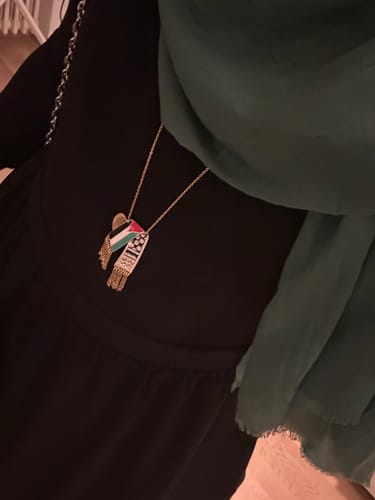 Customer photo review of Keffiyeh Necklace