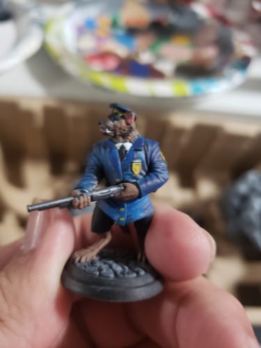Customer photo review of Rufus - Gnoll Policeman