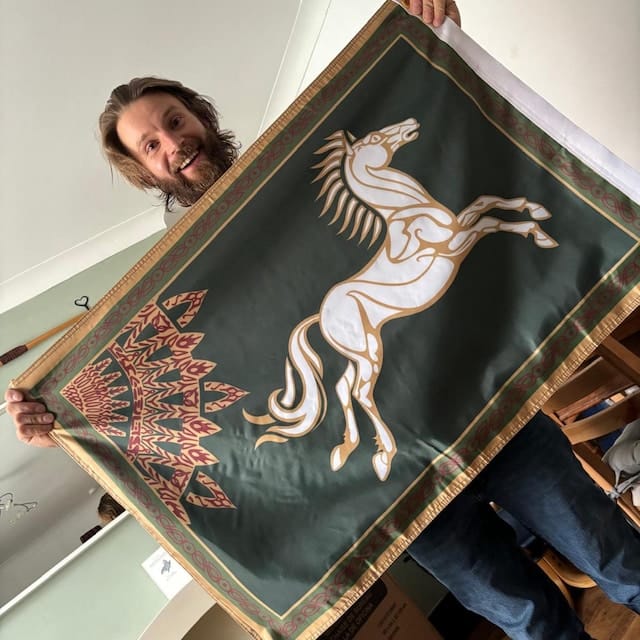 Customer photo review of LOTR Rohan Horse Flag