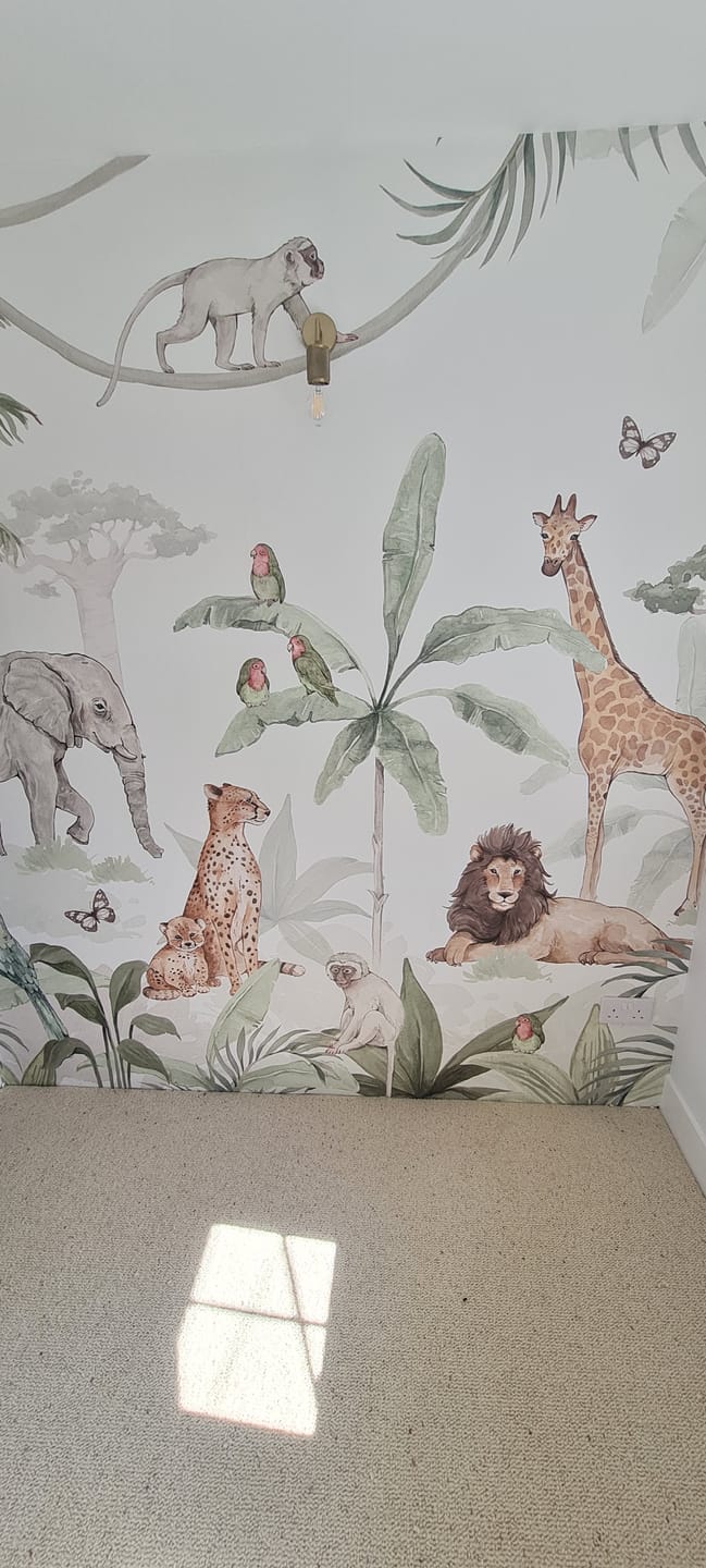 Customer photo review of African Safari Wallpaper Mural
