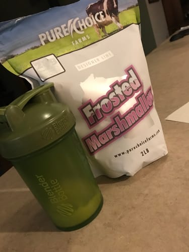 Customer photo review of Whey Protein Isolate Frosted Marshmallow