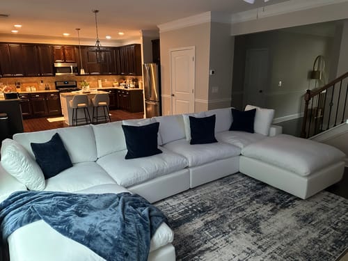 Customer photo review of Cozy Collection Plush Modular 6 Piece Double Ottoman Sectional