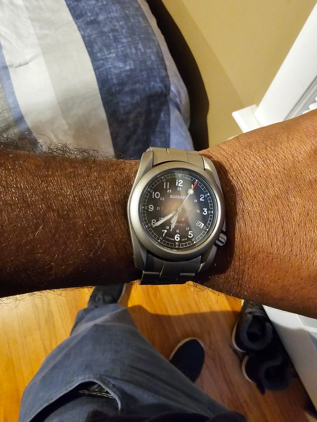 Customer photo review of 3-link Titanium Bracelet | 22mm lug width,Fits only for Voyager Watch