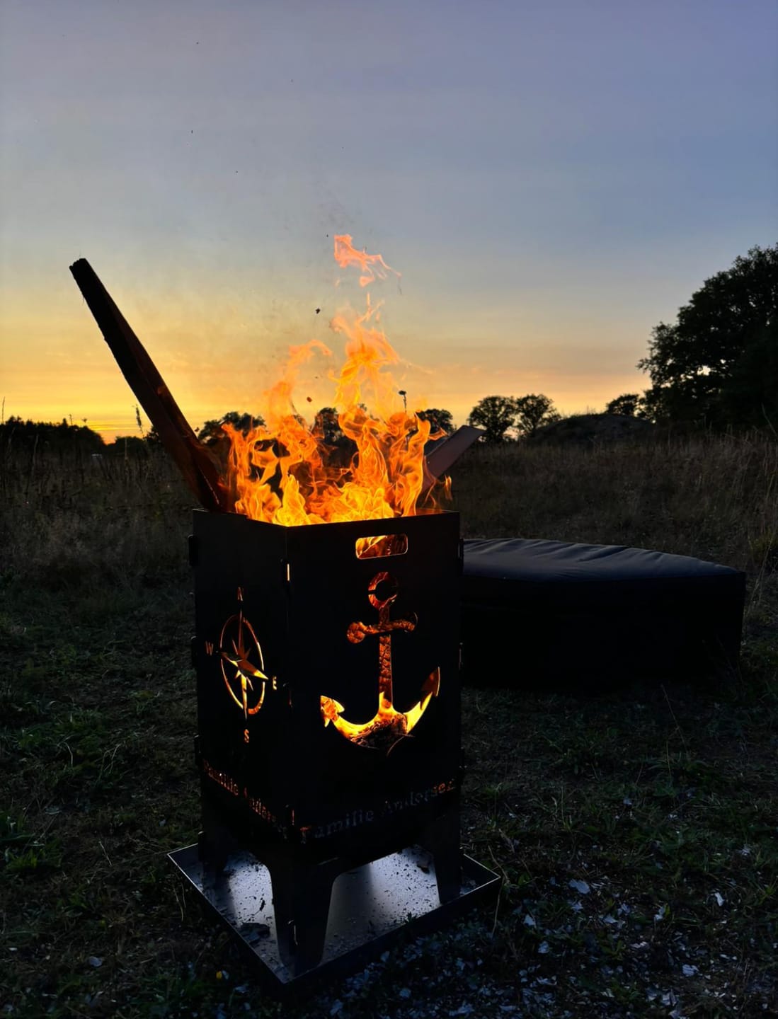 Customer photo review of Feuertonne Anker & Kompass aus edlem Stahl