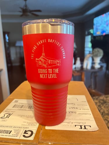 Customer photo review of Bundle (6) Custom Laser Engraved - 30oz Tumblers