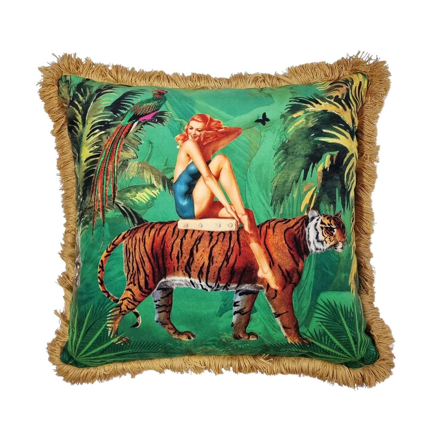 Customer photo review of Jungle Walk Cushion Green