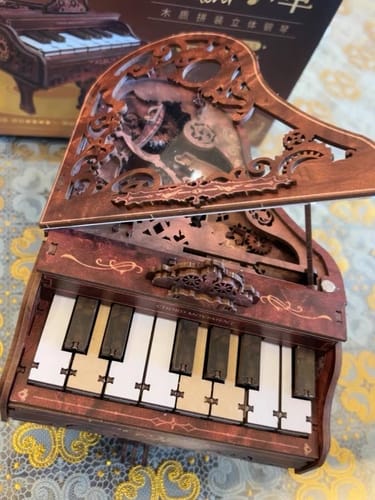Customer photo review of Retro Piano Music Box 3D Wooden Puzzle
