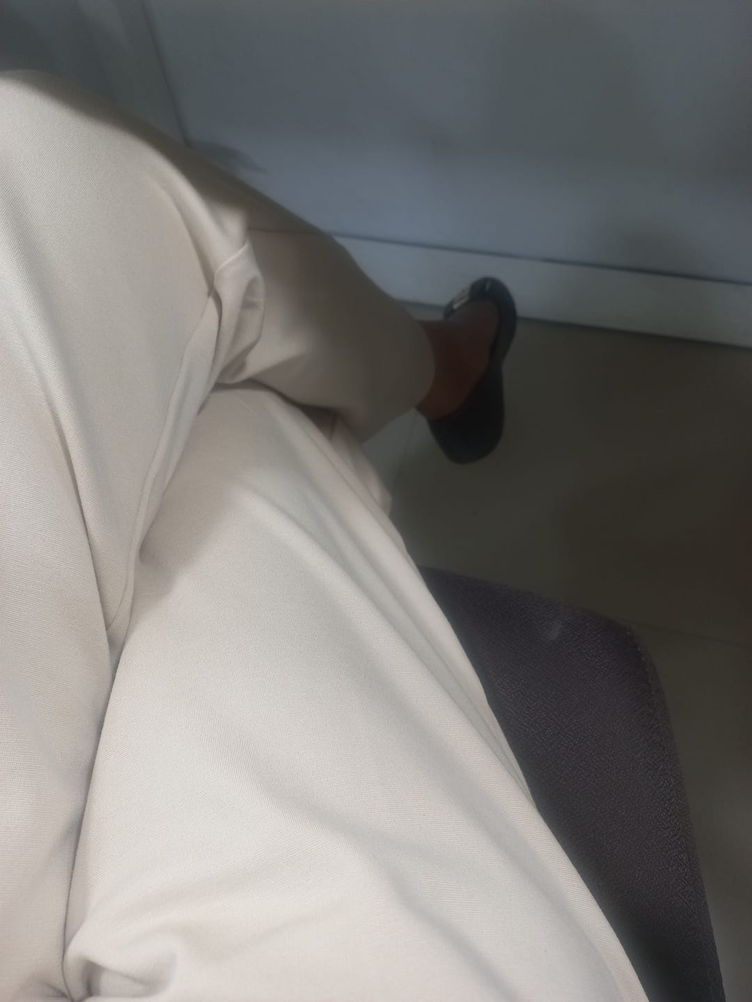 Customer photo review of Beige Wide Leg Pants