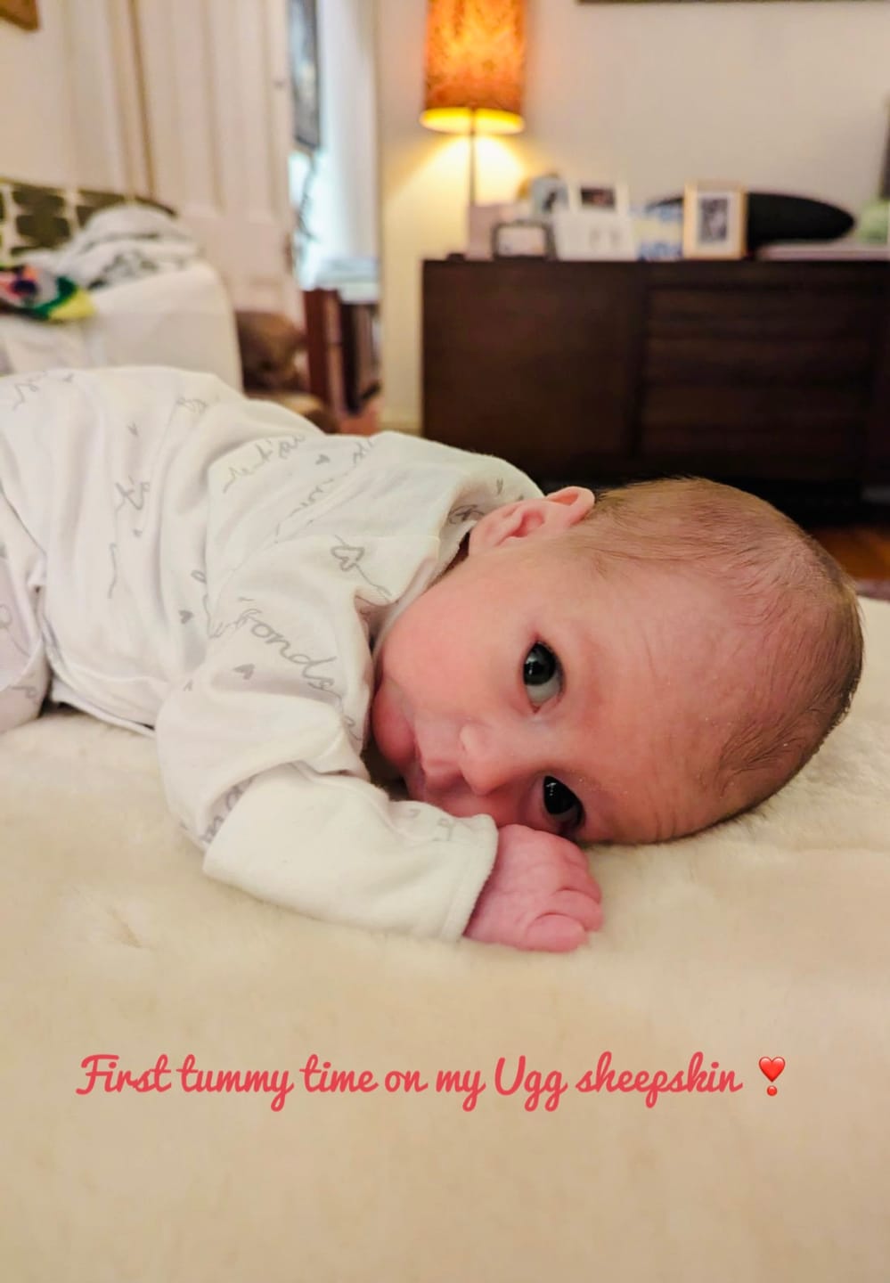 Customer photo review of Lambskin Baby Rug