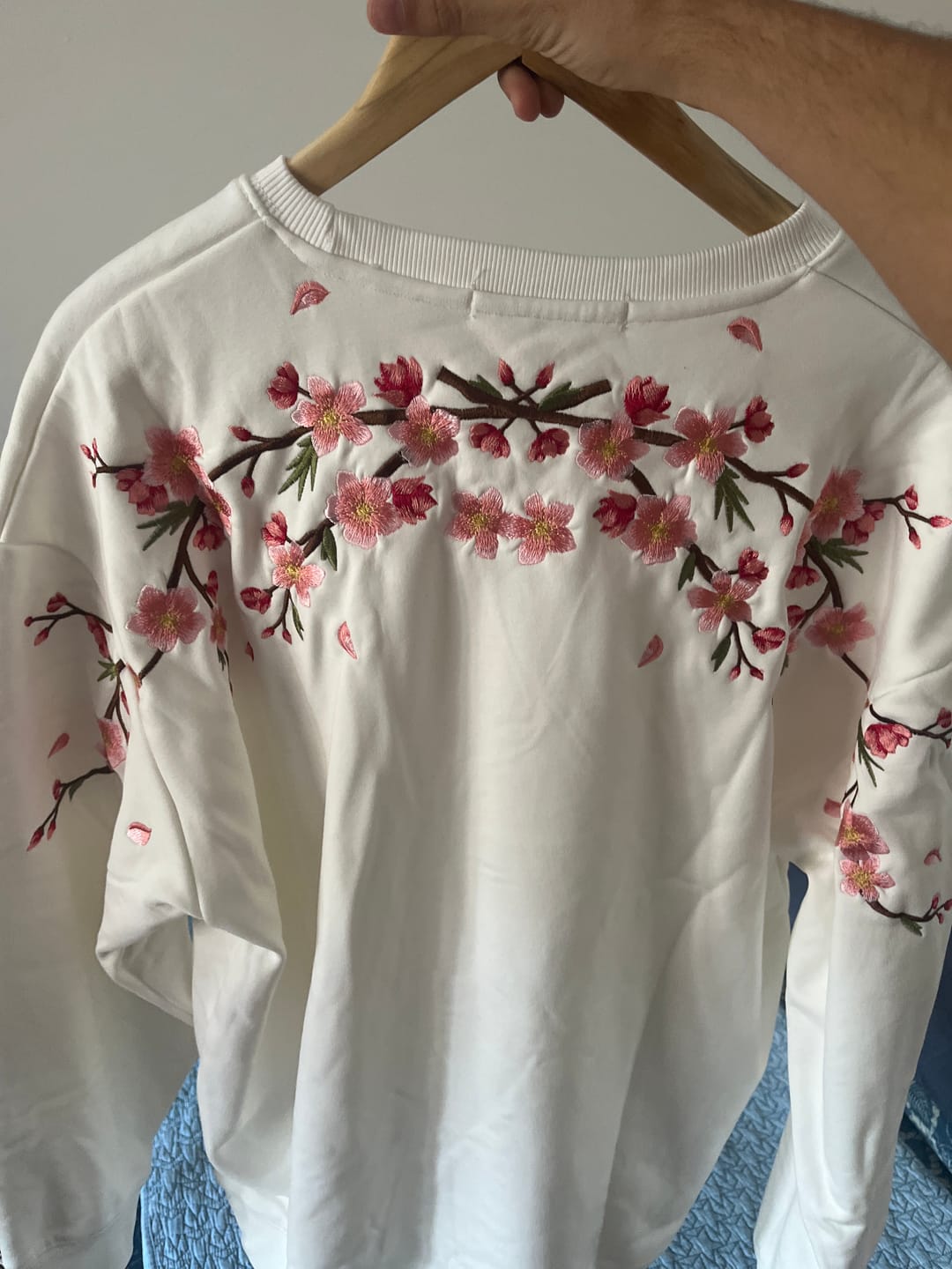 Customer photo review of Sakura Embroidered Sweatshirt