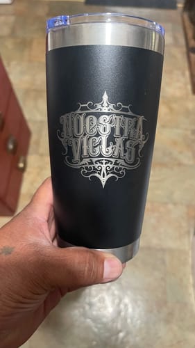 Customer photo review of Bundle (6) Custom Laser Engraved - 20oz Tumblers