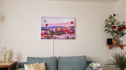 Customer photo review of Wechselmotiv | Heißluftballons im Sonnenuntergang | Querformat