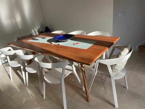 Customer photo review of Royal Tasmanian Oak Solid Timber Dining Table - 2100 x 1050