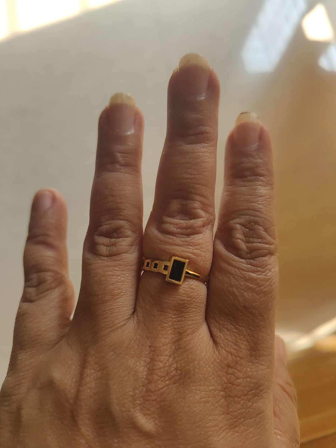 Customer photo review of Black Charm Ring