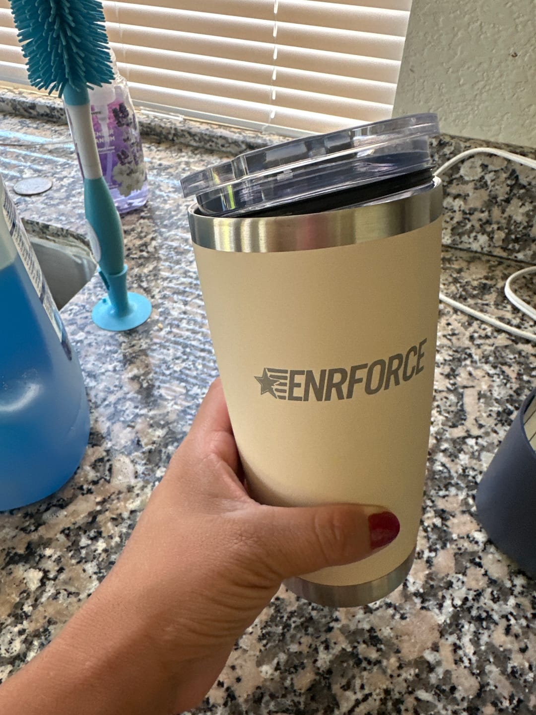 Customer photo review of 20 OZ Soft Matte Tumbler
