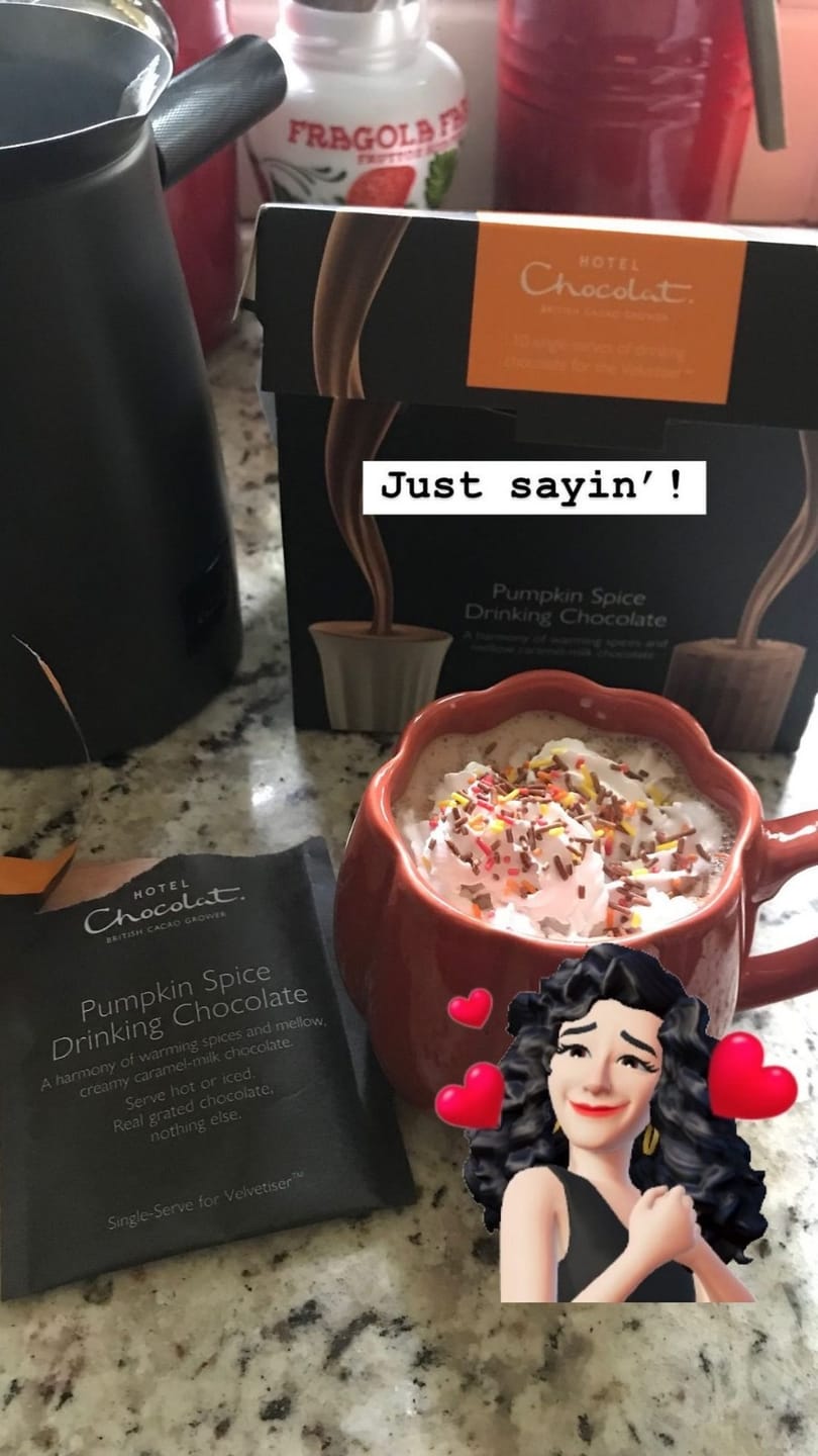Customer photo review of Pumpkin Spice Hot Chocolate Flakes