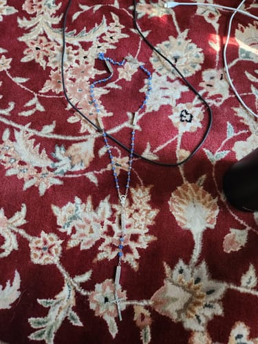 Customer photo review of Crucifixion Crystal Rosary