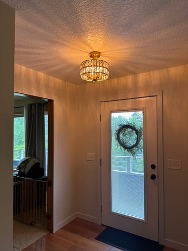 Customer photo review of Glam 4-Light Drum Crystal Ceiling Light