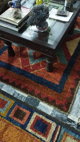 Customer photo review of Retro Hooked Rug ⭐️ 3’x5’