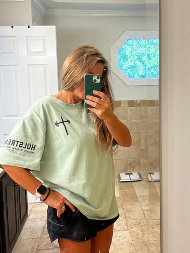 Customer photo review of Isaiah 41:10 Oversized Tee