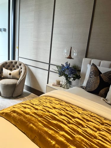 Customer photo review of Horn Button Natural & White Lumbar Cushion 35 x 53cm