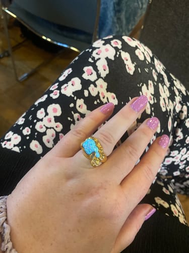 Customer photo review of Cry Me a River Blue Opal Gold