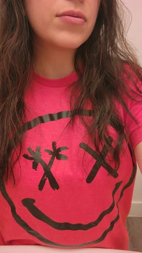 Customer photo review of Salty Savage Unisex "Spliced Smile" Tee