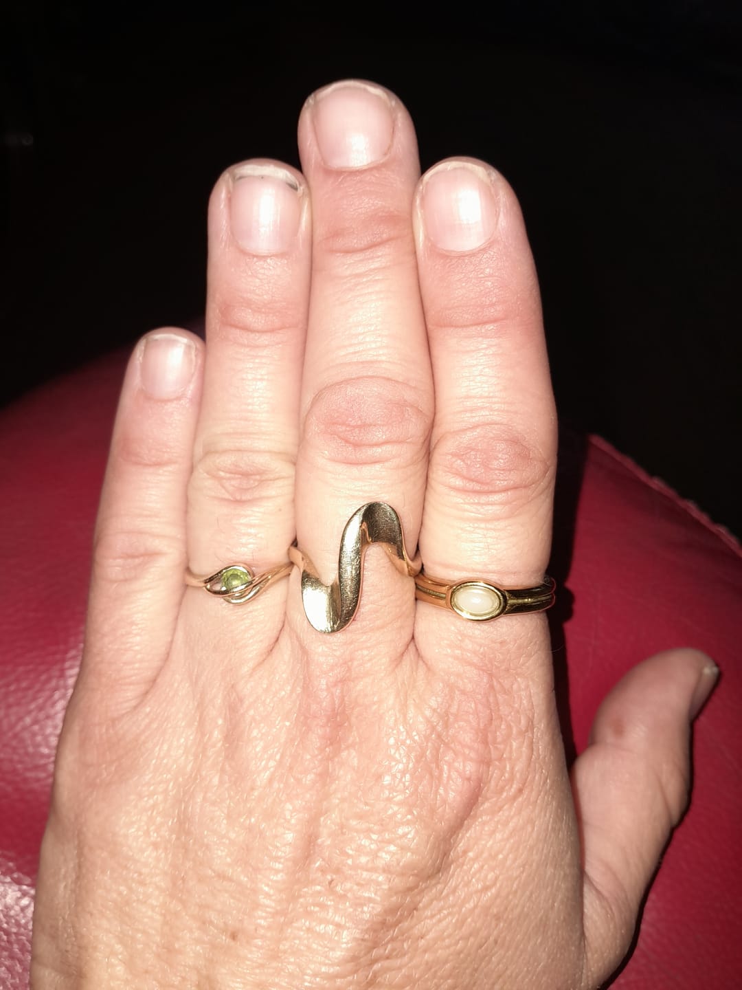 Customer photo review of Chunky Pearl 18K Gold Ring