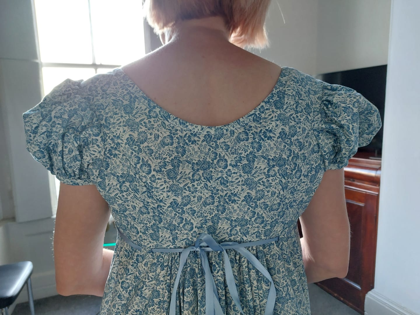 Customer photo review of Busy Floral Rose & Hubble Cotton Poplin Fabric