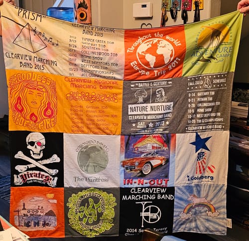 T-shirt quilt from clearview high school by Jennifer from OR