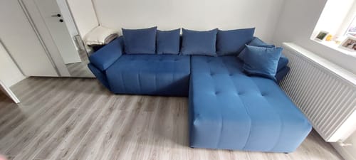 Customer photo review of Colțar extensibil dumonde cu ladă de depozitare si sezut confortabil din spuma HR, Berlin Albastru Pudrat II 280x185 cm