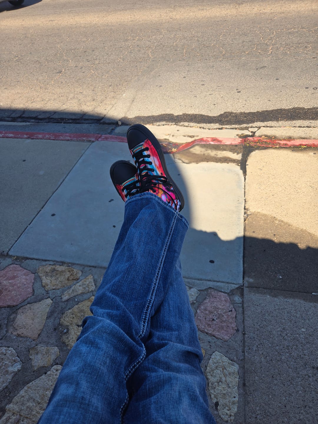 Customer photo review of Chingona High Tops ( Black or White Sole )