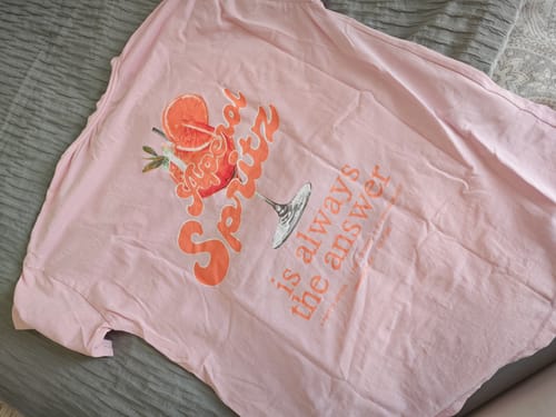 Customer photo review of Aperol Oversize T-Shirt- Rosa